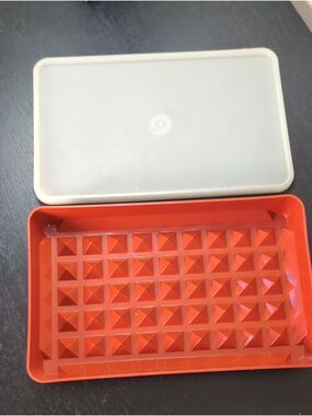 Vintage Tupperware Season And Serve Marinating Container In Paprika Colour